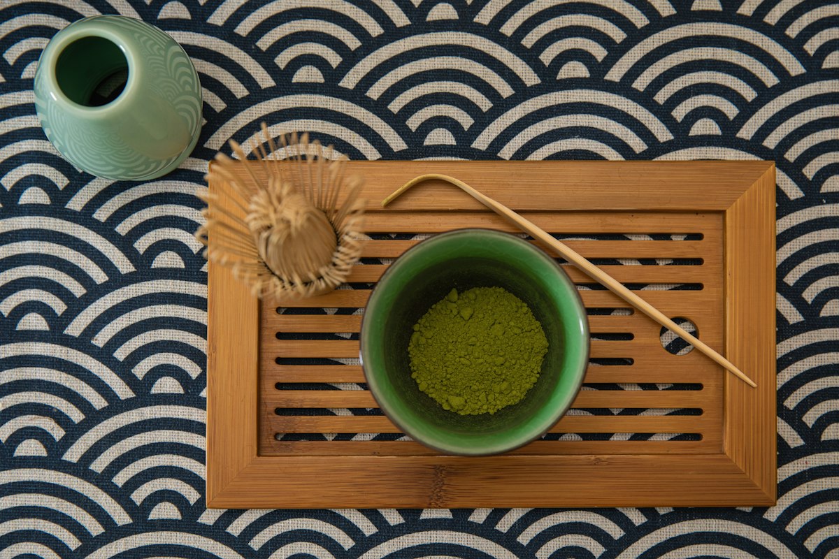 Traditional tea brewing setup